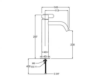 SWING 5910027 - Countertop single handle washbasin mixer by QD Magistro Lab - view 3